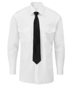 Mens Long Sleeve Slim Fit Pilot Shirt